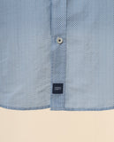 Camisa Casual 100% Algodão em Azul Claro