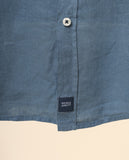 Blue Casual Shirt 100% Linen