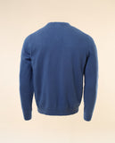 Blue V Neck Sweater 100% Cotton