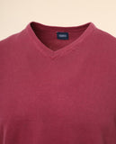 Light Pink V Neck Sweater 100% Cotton