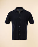 Camisa Casual 100% Algodón en Azul Oscuro