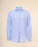Light Blue Classic Shirt 100% Linen