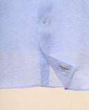 Camisa Clássica 100% Linho em Azul Claro