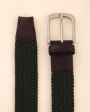 Dark Green Casual Belt 100% Elastane