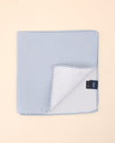 Lenço de Bolso 100% Seda em Azul Claro