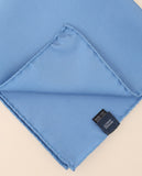 Lenço de Bolso 100% Seda em Azul Claro