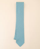 Gravata 100% Seda em Azul Turquesa