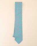 Gravata 100% Seda em Azul Turquesa