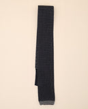 Dark Blue Knitted Tie 100% Silk
