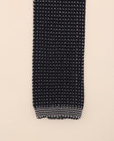 Dark Blue Knitted Tie 100% Silk