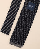 Dark Blue Knitted Tie 100% Silk