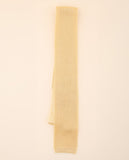 Light Yellow Knitted Tie 100% Silk