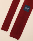 Dark Red Knitted Tie 100% Silk