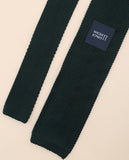 Dark Green Knitted Tie 100% Silk