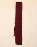 Dark Bordeaux Knitted Tie 100% Silk
