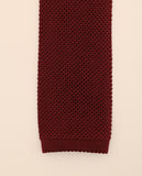 Dark Bordeaux Knitted Tie 100% Silk