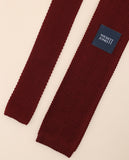 Dark Bordeaux Knitted Tie 100% Silk