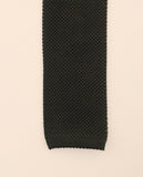 Dark Green Knitted Tie 100% Silk