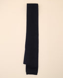 Dark Blue Knitted Tie 100% Silk