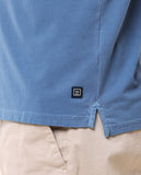 Polo Jersey Manga Curta em Azul