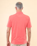 Polo Jersey Manga Curta em Salmão