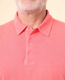 Polo Jersey Manga Curta em Salmão