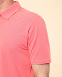 Polo Jersey Manga Curta em Salmão