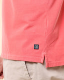 Polo Jersey Manga Curta em Salmão