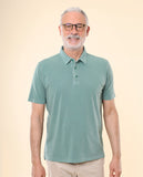 Green Short Sleeve Jersey Polo