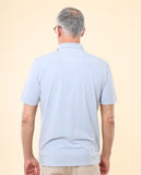 Light Blue Short Sleeve Jersey Polo