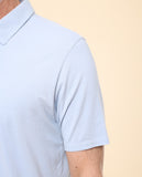 Light Blue Short Sleeve Jersey Polo