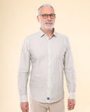 Camisa Casual 100% Algodón en Gris Claro