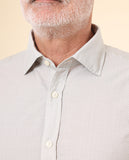 Camisa Casual 100% Algodón en Gris Claro