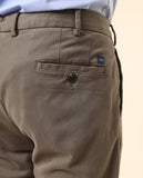 Dark Dry Green Regular Chino Trousers