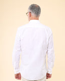 Camisa Casual 100% Algodón en Blanco