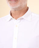 Camisa Casual 100% Algodón en Blanco