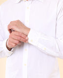 Camisa Casual 100% Algodón en Blanco