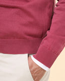 Camisola Decote em V 100% Algodão em Cor-de-rosa Claro