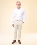 Light Beige Regular Chino Trousers