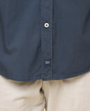 Camisa Casual 100% Algodão em Azul Escuro