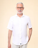 Camisa Casual 100% Lino en Blanco