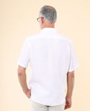 Camisa Casual 100% Linho em Branco