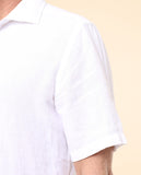 Camisa Casual 100% Linho em Branco