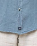 Camisa Casual 100% Lino en Azul