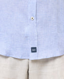 Blue Casual Shirt 100% Linen
