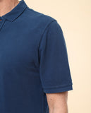 Polo Piqué 100% Algodón en Azul Petróleo