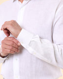 White Classic Shirt 100% Linen