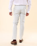 Calças Clássicas Regular em Azul Claro