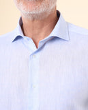 Light Blue Classic Shirt 100% Linen