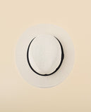 White Panama Hat 100% Paper